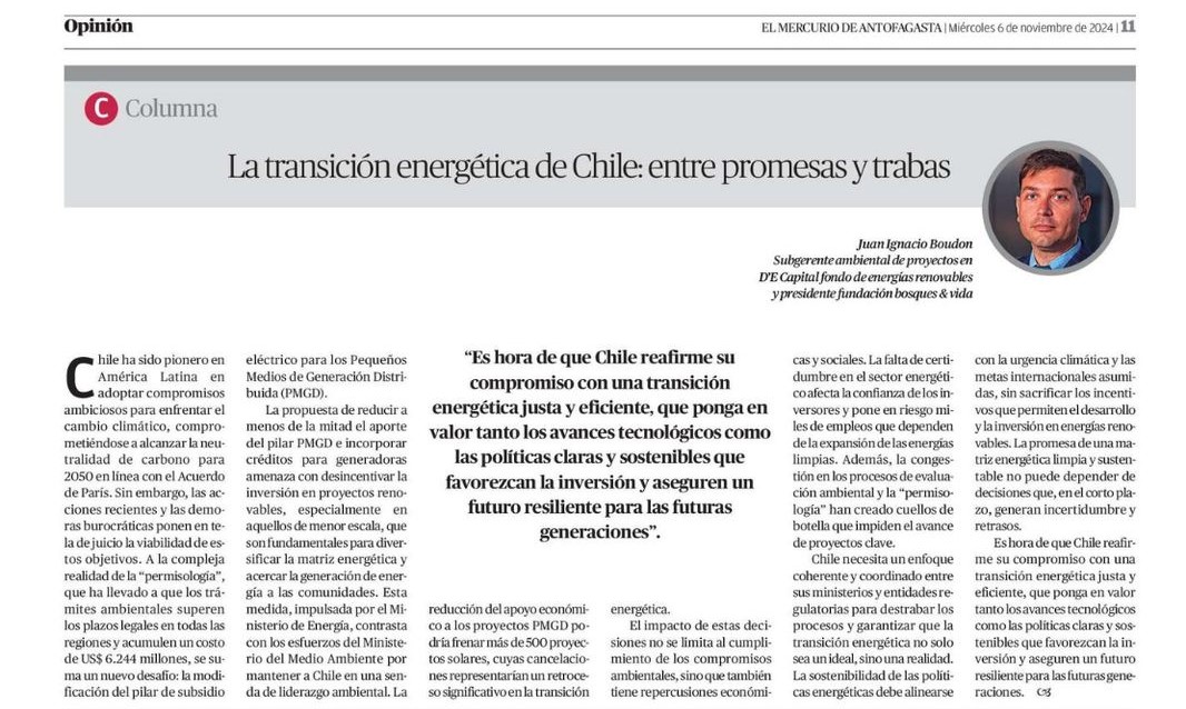 La Transición Energética en Chile: Promesas, Desafíos y el Camino hacia ...